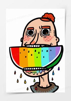 吃瓜搞笑模板视频素材